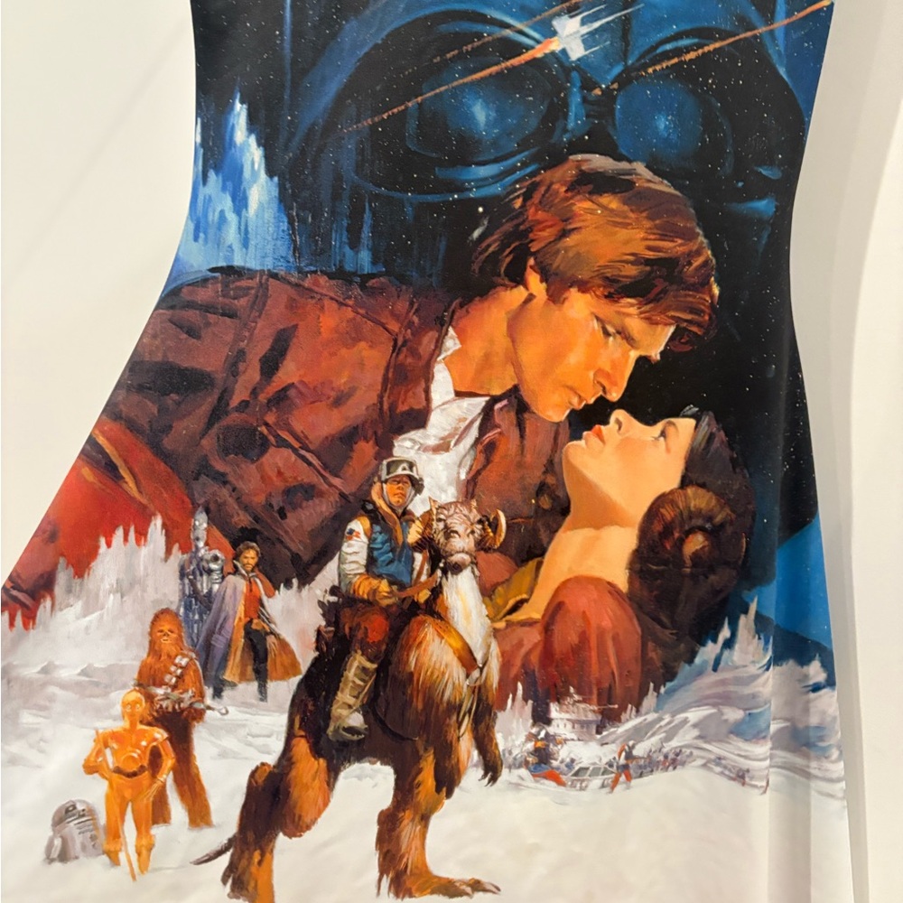 Blackmilk Star Wars Sleeveless Dress - White and Black - Picture 3 of 5
